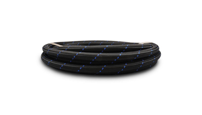 Vibrant -12 AN Two-Tone Black/Blue Nylon Braided Flex Hose (5 foot roll) - Premium Hoses from Vibrant - Just $55.99! Shop now at WinWithDom INC. - DomTuned