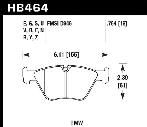 Hawk 01-05 BMW 330Ci 3.0L Base Front ER-1 Brake Pads - Premium Brake Pads - Racing from Hawk Performance - Just $324.89! Shop now at WinWithDom INC. - DomTuned