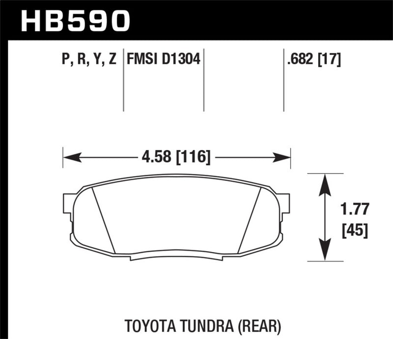 Hawk 2019 Toyota Tundra/2019 Lexus NX300 HP Plus Brake Pad Set - Premium Brake Pads - Performance from Hawk Performance - Just $104.39! Shop now at WinWithDom INC. - DomTuned