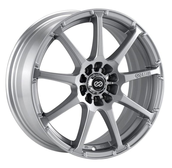 Enkei EDR9 17x7 5x100/114.3 45mm offset 72.6 Bore Diameter Silver Wheel - Premium Wheels - Cast from Enkei - Just $217! Shop now at WinWithDom INC. - DomTuned
