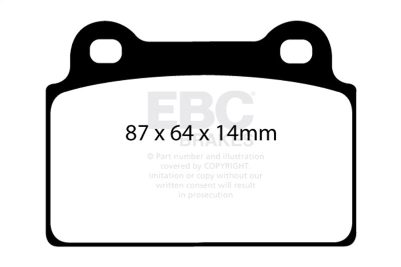 EBC 08-16 Mitsubishi Lancer Evo 10 2.0 Turbo (1 piece rotor) Redstuff Rear Brake Pads - Premium Brake Pads - Performance from EBC - Just $183.01! Shop now at WinWithDom INC. - DomTuned