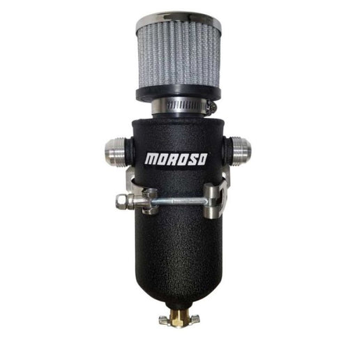 Moroso 10AN Male Fittings Catch Can Breather Tank - Black Powder Coat - Premium Expansion Tanks from Moroso - Just $149.99! Shop now at WinWithDom INC. - DomTuned