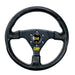 OMP GP Racing Steering Wheel - Black/Black - Premium Steering Wheels from OMP - Just $149! Shop now at WinWithDom INC. - DomTuned