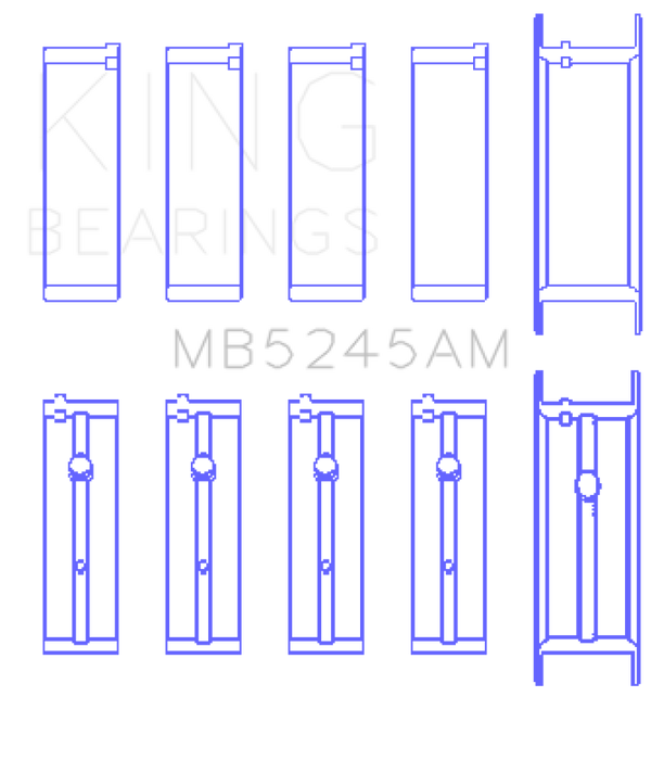 King 91-04 Nissan 146CI/2.4L KA24DE L4 / 89-97 146CI/2.4L KA24E L4  (Size +0.25) Main Bearing Set - Premium Bearings from King Engine Bearings - Just $51.54! Shop now at WinWithDom INC. - DomTuned