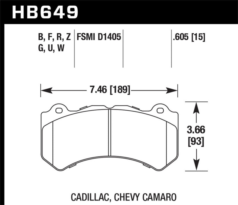 Hawk 14-18 Chevrolet Corvette Front ER-1 Brake Pad Set (J56 brake package) - Premium Brake Pads - Racing from Hawk Performance - Just $377.99! Shop now at WinWithDom INC. - DomTuned