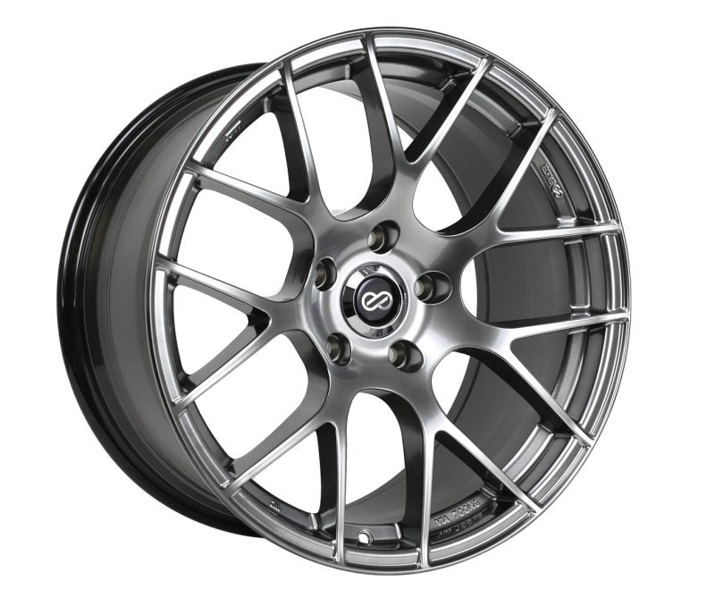 Enkei Raijin 18x8 45mm Offset 5x112 Bolt Pattern 72.6 Bore Diamter Hyper Silver Wheel - Premium Wheels - Cast from Enkei - Just $343! Shop now at WinWithDom INC. - DomTuned