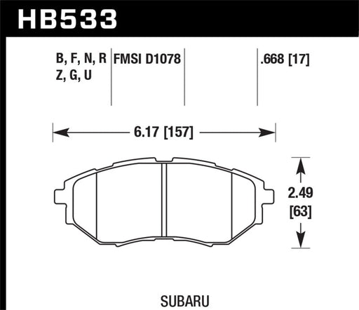 Hawk 05-08 LGT D1078 Performance Ceramic Street Front Brake Pads - Premium Brake Pads - Performance from Hawk Performance - Just $156.59! Shop now at WinWithDom INC. - DomTuned