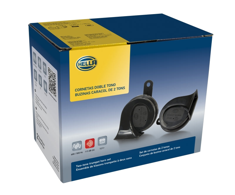 Hella 12V Twin Trumpet Horn Kit with Bracket - Toyota - Premium Horns from Hella - Just $28.56! Shop now at WinWithDom INC. - DomTuned