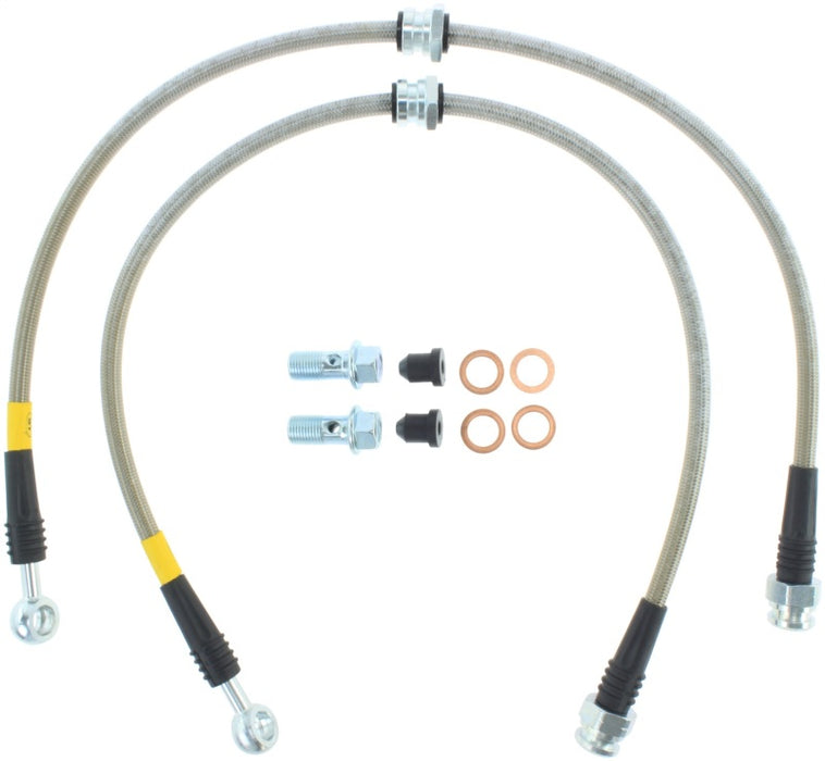 StopTech 06-12 Mitsubishi Eclipse Stainless Steel Front Brake Lines - Premium Brake Line Kits from Stoptech - Just $71.07! Shop now at WinWithDom INC. - DomTuned