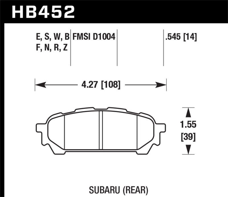 Hawk 2006-2006 Saab 9-2X 2.5i HPS 5.0 Rear Brake Pads - Premium Brake Pads - Performance from Hawk Performance - Just $146.69! Shop now at WinWithDom INC. - DomTuned