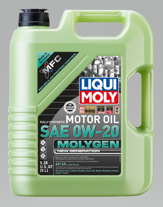 LIQUI MOLY 5L Molygen New Generation Motor Oil SAE 0W20 - Premium Motor Oils from LIQUI MOLY - Just $261.96! Shop now at WinWithDom INC. - DomTuned