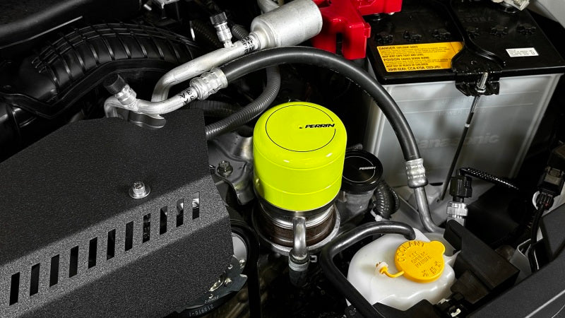 Perrin 2015+ Subaru WRX/STI Oil Filter Cover - Neon Yellow - Premium Oil Filters from Perrin Performance - Just $83.30! Shop now at WinWithDom INC. - DomTuned