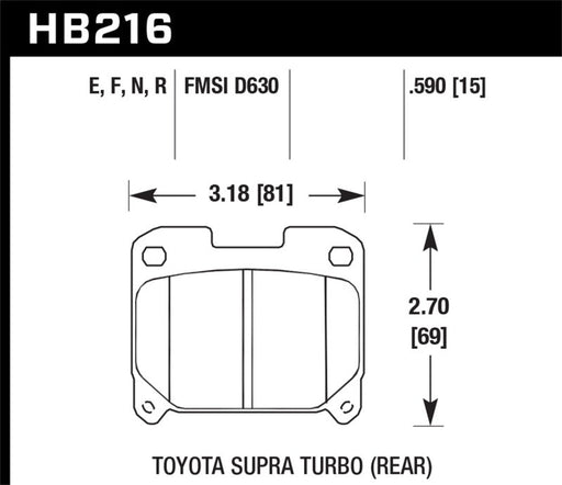 Hawk 93-98 Toyota Supra TT HPS 5.0 Street Rear Brake Pads - Premium Brake Pads - Performance from Hawk Performance - Just $171.89! Shop now at WinWithDom INC. - DomTuned