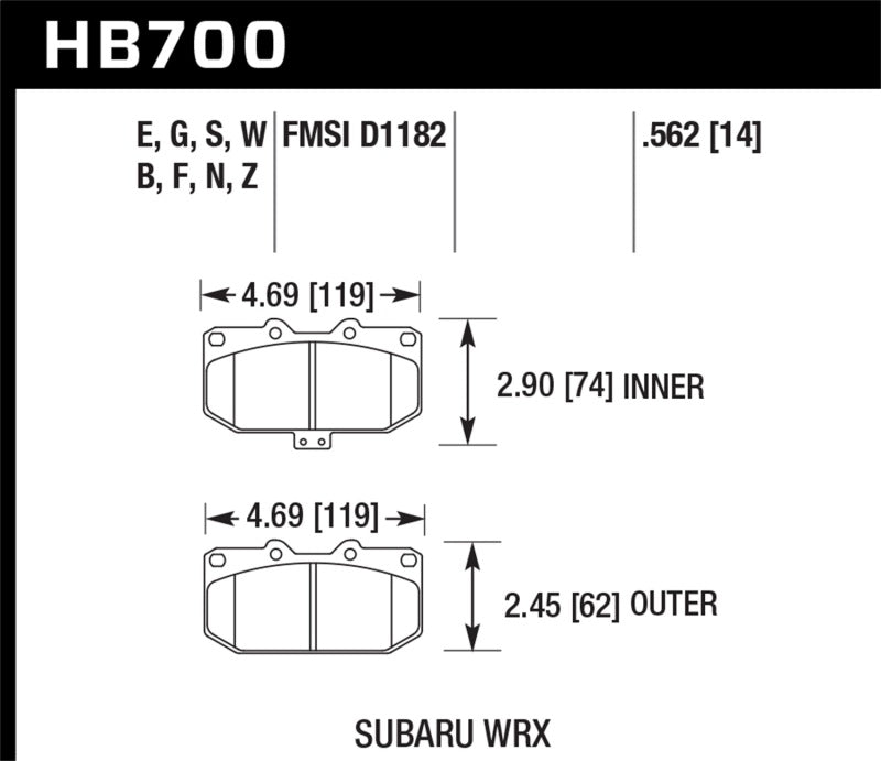 Hawk 06-07 Subaru WRX HPS Street Brake Pads - Premium Brake Pads - Performance from Hawk Performance - Just $140.39! Shop now at WinWithDom INC. - DomTuned