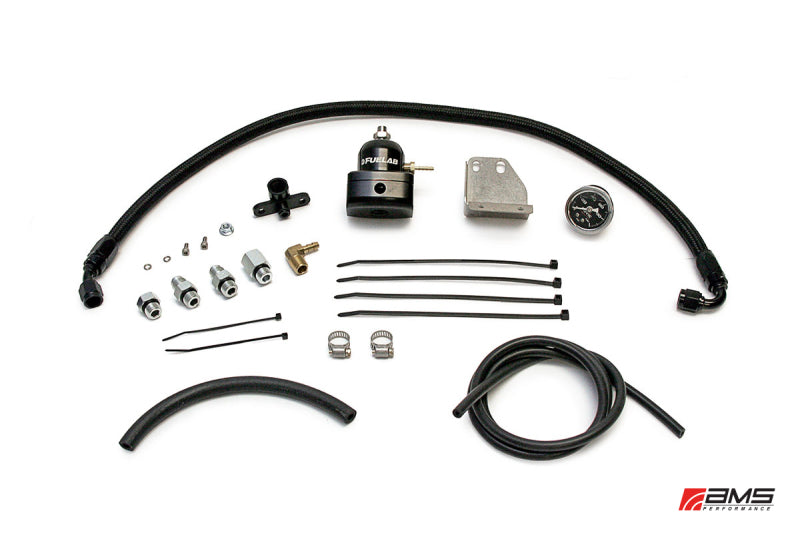 AMS Performance 08-15 Mitsubishi EVO X Fuel Pressure Regulator Kit - Black - Premium Fuel Pressure Regulators from AMS - Just $484.95! Shop now at WinWithDom INC. - DomTuned