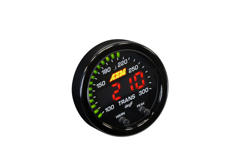 AEM X-Series Temperature 100-300F Gauge Kit (ONLY Black Bezel and Water Temp. Faceplate) - Premium Gauges from AEM - Just $215.95! Shop now at WinWithDom INC. - DomTuned