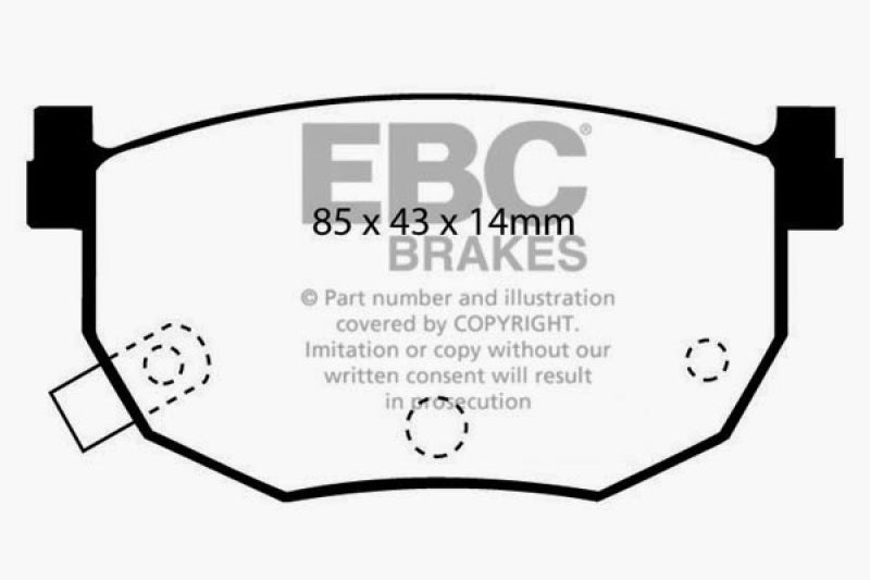 EBC 99-01 Hyundai Elantra 2.0 Ultimax2 Rear Brake Pads - Premium Brake Pads - OE from EBC - Just $43.05! Shop now at WinWithDom INC. - DomTuned