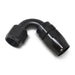 Russell Performance -6 AN Black 120 Degree Full Flow Swivel Hose End - Premium Fittings from Russell - Just $19.95! Shop now at WinWithDom INC. - DomTuned