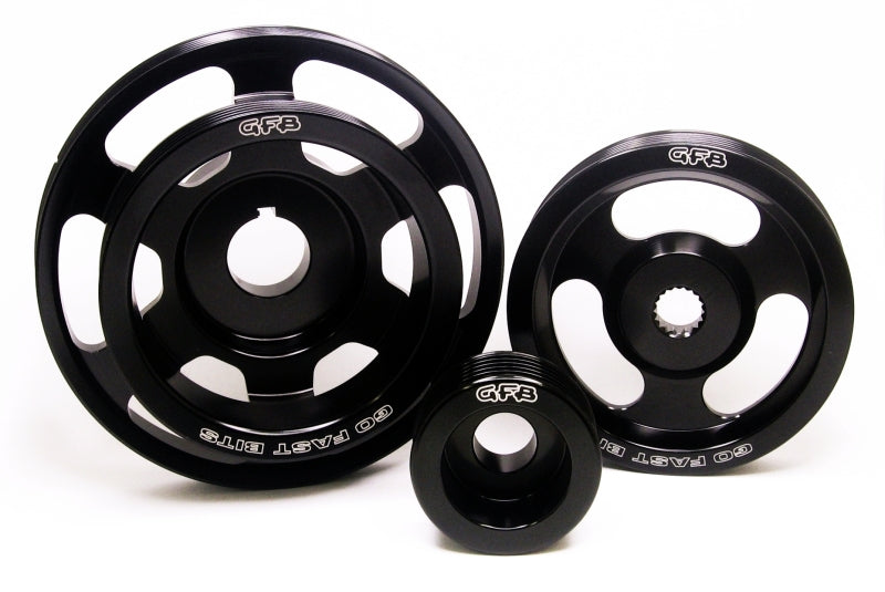 GFB 08+ WRX/STi / 09+ Forester / 03-09 LGT 3 pc Underdrive/Non-Underdrive Pulley Kit - Premium Pulleys - Crank, Underdrive from Go Fast Bits - Just $315.00! Shop now at WinWithDom INC. - DomTuned