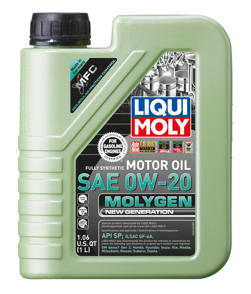 LIQUI MOLY 1L Molygen New Generation Motor Oil SAE 0W20 - Premium Motor Oils from LIQUI MOLY - Just $101.94! Shop now at WinWithDom INC. - DomTuned