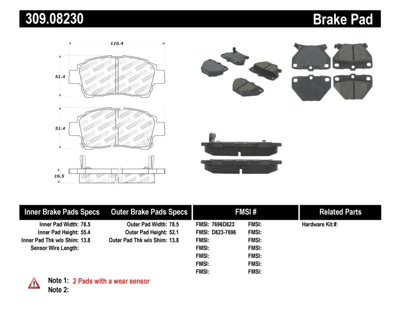 StopTech Performance 00-05 Celica GT-S Rear Brake Pads - Premium Brake Pads - Performance from Stoptech - Just $86.37! Shop now at WinWithDom INC. - DomTuned