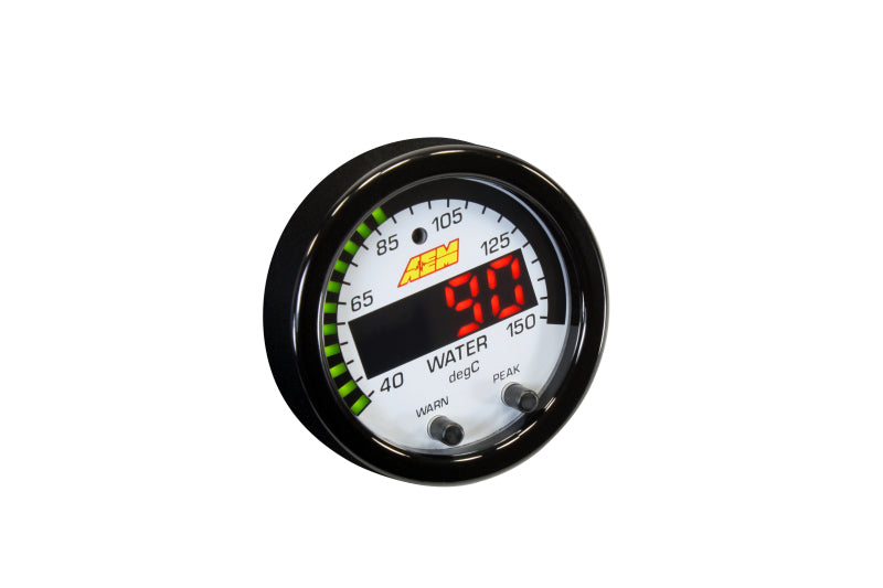 AEM X-Series Temperature 100-300F Gauge Kit (ONLY Black Bezel and Water Temp. Faceplate) - Premium Gauges from AEM - Just $215.95! Shop now at WinWithDom INC. - DomTuned