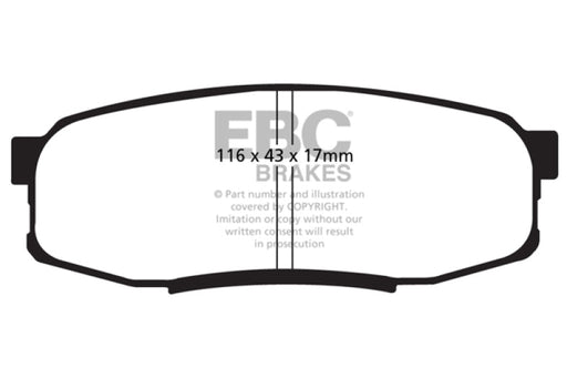 EBC 08+ Lexus LX570 5.7 Yellowstuff Rear Brake Pads - Premium Brake Pads - Performance from EBC - Just $107.21! Shop now at WinWithDom INC. - DomTuned