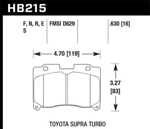 Hawk 93-98 Toyota Supra TT HPS Street Front Brake Pads - Premium Brake Pads - Performance from Hawk Performance - Just $155.69! Shop now at WinWithDom INC. - DomTuned