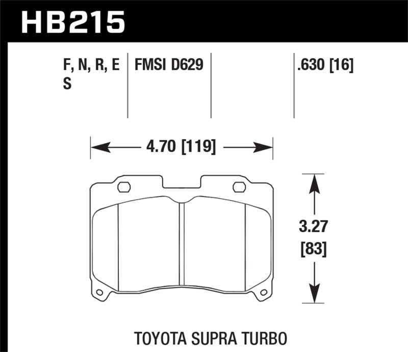 Hawk 93-98 Toyota Supra TT HPS Street Front Brake Pads - Premium Brake Pads - Performance from Hawk Performance - Just $155.69! Shop now at WinWithDom INC. - DomTuned