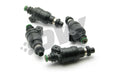 DeatschWerks Evo VIII/IX / 95-99 DSM 4G63T 800cc Low Impedance Top Feed Injectors - Premium Fuel Injector Sets - 4Cyl from DeatschWerks - Just $349.00! Shop now at WinWithDom INC. - DomTuned