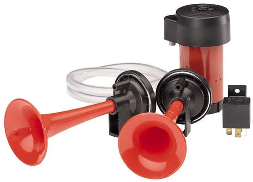 Hella Twin Trumpet Horn Kit 12V 240W 795-800Hz 118dB - Premium Horns from Hella - Just $47.51! Shop now at WinWithDom INC. - DomTuned