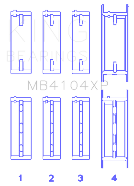 King Nissan VG30DE/VG30DETT (Size STD) Performance Main Bearing Set - Premium Bearings from King Engine Bearings - Just $171.57! Shop now at WinWithDom INC. - DomTuned
