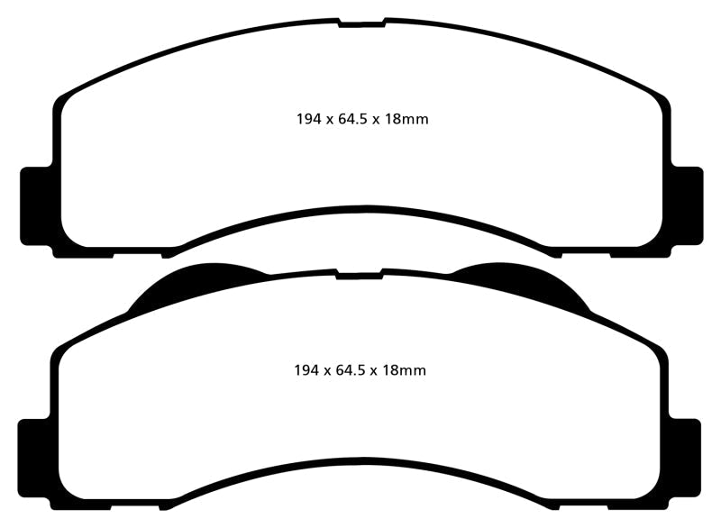 EBC 15+ Ford Expedition 3.5 Twin Turbo 2WD Yellowstuff Front Brake Pads - Premium Brake Pads - Performance from EBC - Just $161.36! Shop now at WinWithDom INC. - DomTuned