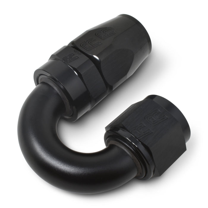 Russell Performance -6 AN Black 180 Degree Full Flow Swivel Hose End - Premium Fittings from Russell - Just $19.95! Shop now at WinWithDom INC. - DomTuned