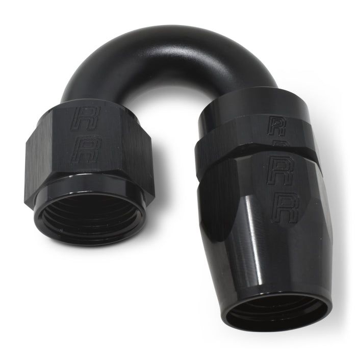 Russell Performance -6 AN Black 180 Degree Full Flow Swivel Hose End - Premium Fittings from Russell - Just $19.95! Shop now at WinWithDom INC. - DomTuned