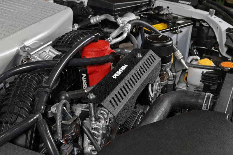 Perrin 22-23 Subaru WRX Pulley Cover (Short Version - Works w/AOS System) - Black - Premium Engine Covers from Perrin Performance - Just $78.20! Shop now at WinWithDom INC. - DomTuned