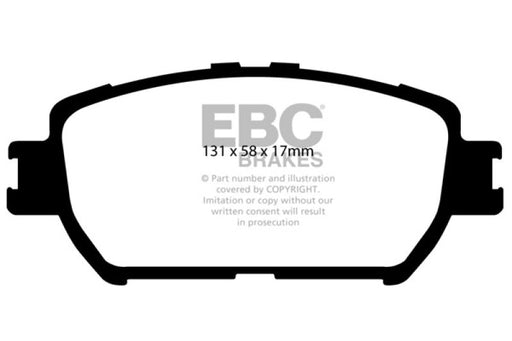 EBC 06-07 Lexus GS300 3.0 Yellowstuff Front Brake Pads - Premium Brake Pads - Performance from EBC - Just $116.47! Shop now at WinWithDom INC. - DomTuned