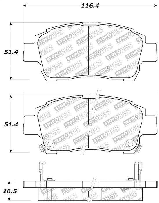 StopTech Performance 00-05 Celica GT-S Rear Brake Pads - Premium Brake Pads - Performance from Stoptech - Just $86.37! Shop now at WinWithDom INC. - DomTuned