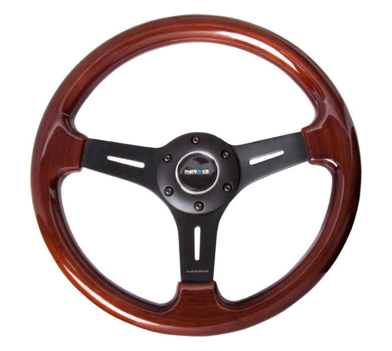 NRG Classic Wood Grain Steering Wheel (330mm) Wood Grain w/Matte Black 3-Spoke Center - Premium Steering Wheels from NRG - Just $160! Shop now at WinWithDom INC. - DomTuned