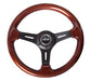 NRG Classic Wood Grain Steering Wheel (330mm) Wood Grain w/Matte Black 3-Spoke Center - Premium Steering Wheels from NRG - Just $160! Shop now at WinWithDom INC. - DomTuned