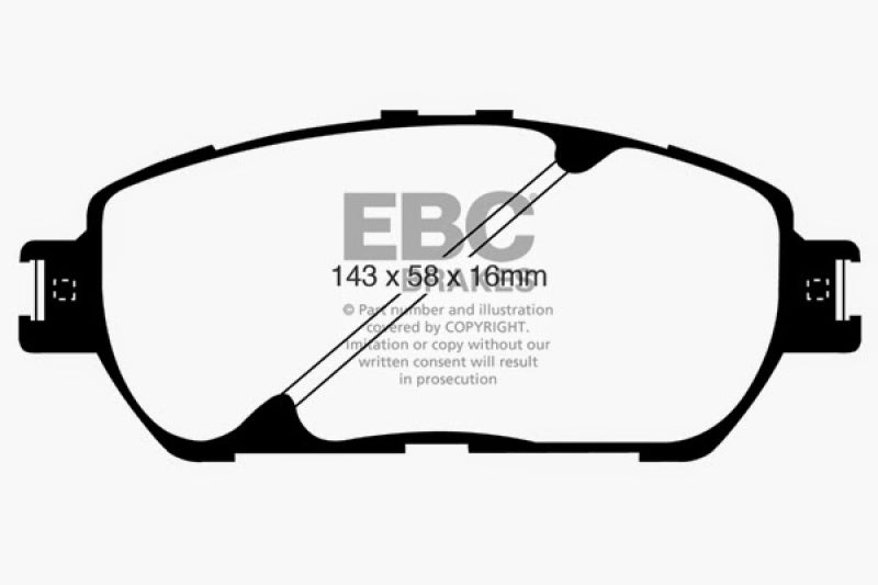 EBC 02-03 Lexus ES300 3.0 Yellowstuff Front Brake Pads - Premium Brake Pads - Performance from EBC - Just $150.53! Shop now at WinWithDom INC. - DomTuned