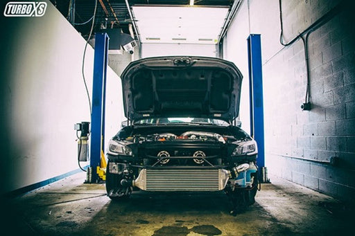 Turbo XS FMIC 2015-2017 Subaru STi - Wrinkle Black Pipes - Premium Intercooler Kits from Turbo XS - Just $1956.42! Shop now at WinWithDom INC. - DomTuned