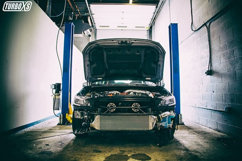 Turbo XS FMIC 2015-2017 Subaru STi - Wrinkle Black Pipes - Premium Intercooler Kits from Turbo XS - Just $1956.42! Shop now at WinWithDom INC. - DomTuned