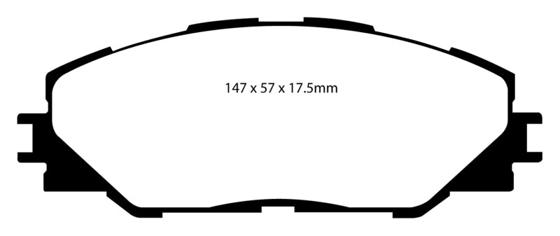 EBC 09-10 Pontiac Vibe 2.4 2WD Yellowstuff Front Brake Pads - Premium Brake Pads - Performance from EBC - Just $161.36! Shop now at WinWithDom INC. - DomTuned