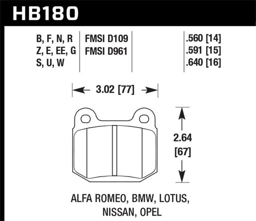 Hawk 03-06 Evo / 04-09 STi / 03-07 350z Track H-10 Rear Pads - Premium Brake Pads - Racing from Hawk Performance - Just $197.99! Shop now at WinWithDom INC. - DomTuned