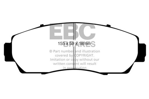 EBC 07-09 Acura RDX 2.3 Turbo Yellowstuff Front Brake Pads - Premium Brake Pads - Performance from EBC - Just $150.53! Shop now at WinWithDom INC. - DomTuned