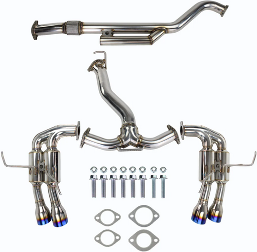 Invidia 2022+ Subaru WRX Gemini Single Layer Quad Titanium Tip Cat-Back Exhaust - Premium Catback from Invidia - Just $1320.20! Shop now at WinWithDom INC. - DomTuned