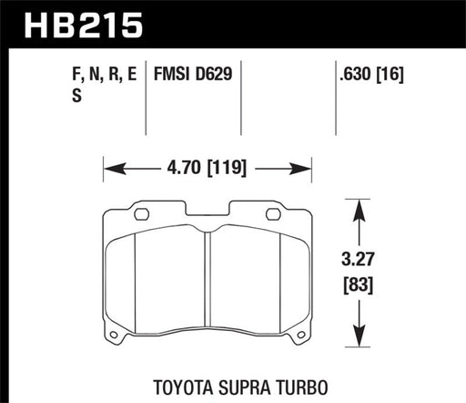 Hawk 93-98 Toyota Supra TT HPS 5.0 Street Front Brake Pads - Premium Brake Pads - Performance from Hawk Performance - Just $162.89! Shop now at WinWithDom INC. - DomTuned