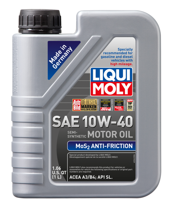 LIQUI MOLY 1L MoS2 Anti-Friction Motor Oil 10W40 - Premium Motor Oils from LIQUI MOLY - Just $203.88! Shop now at WinWithDom INC. - DomTuned