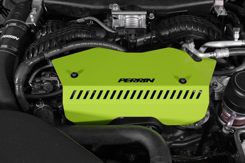 Perrin 2022+ Subaru WRX Pulley Cover - Neon Yellow - Premium Engine Covers from Perrin Performance - Just $96.90! Shop now at WinWithDom INC. - DomTuned